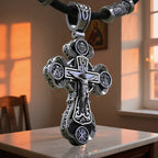 Two-Sided Devotional Cross - Jesus & Mary in 925 Silver - Wearable Faith