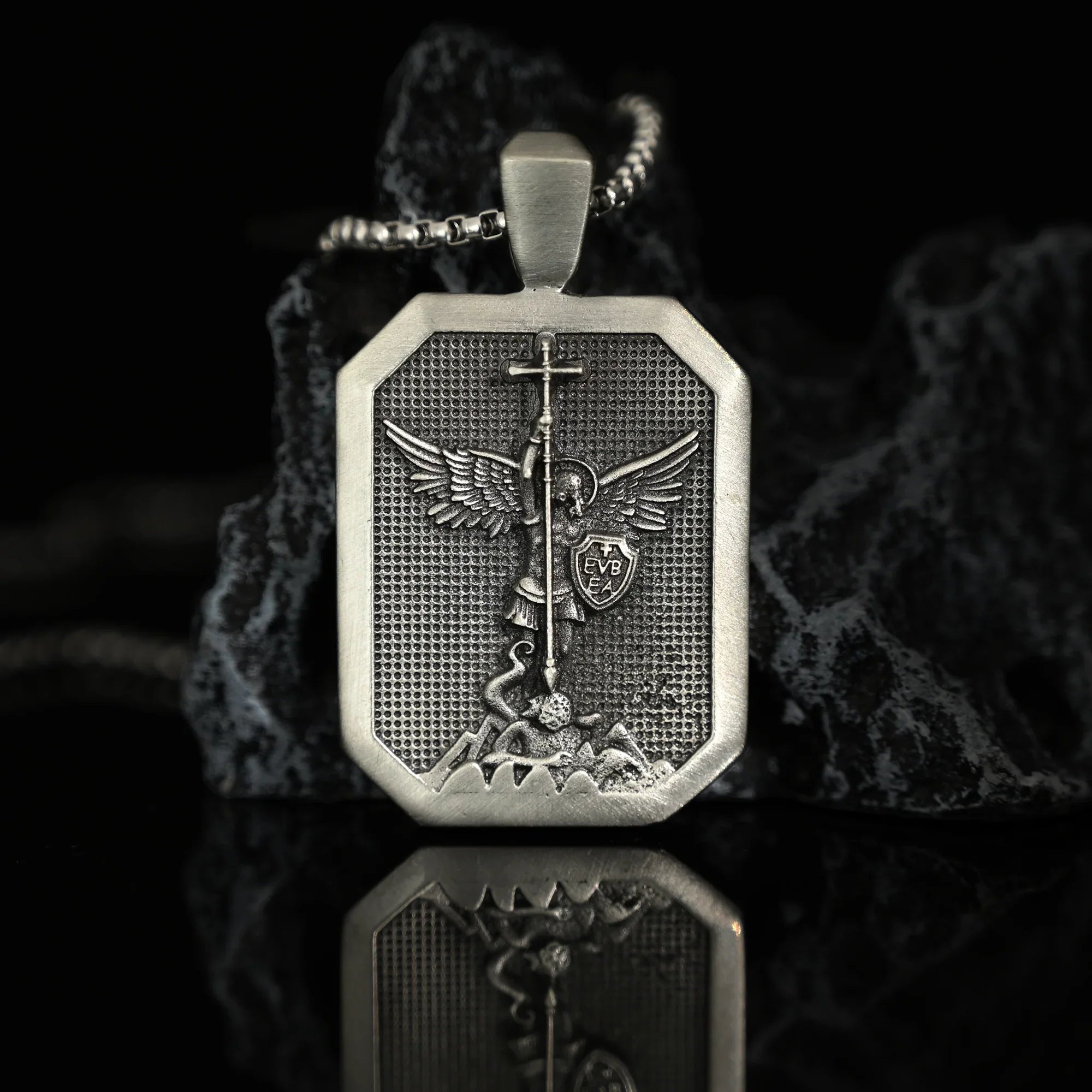 St.Michael Archangel Necklace guardian angel patron saint of paratroopers police military paramedics firemen Michael talisman protection