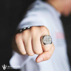 Saint Benedict Stainless Steel Cross Ring