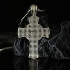 Sterling Pewter/S925K Silver Jesus Cross Necklace