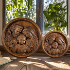 Holy Family Wooden Plaque: A Christian Symbol of Love, Faith, & Family