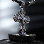Two-Sided Devotional Cross - Jesus & Mary in 925 Silver - Wearable Faith