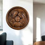 Holy Family Wooden Plaque: A Christian Symbol of Love, Faith, & Family