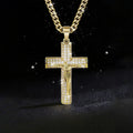 Jesus Cross Diamond - Encrusted Necklace