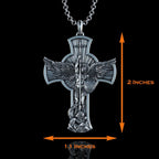 New titanium steel/S925K silver Archangel St. Michael necklace