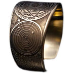 Vintage brass seven archangels symbol ring - amulet against evil eye, curse, spell