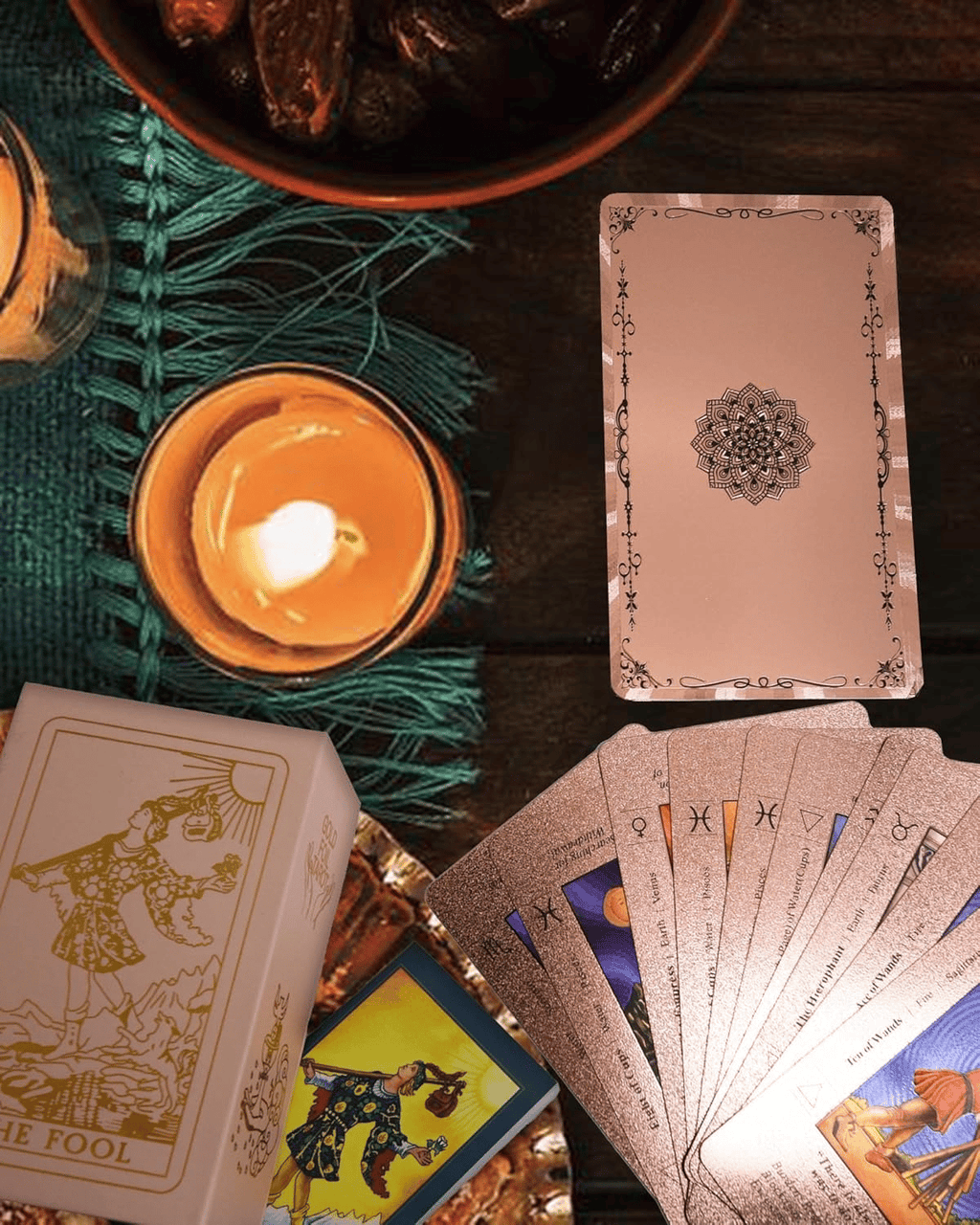Witchy Cauldron Rose Gold Tarot Cards 🏆