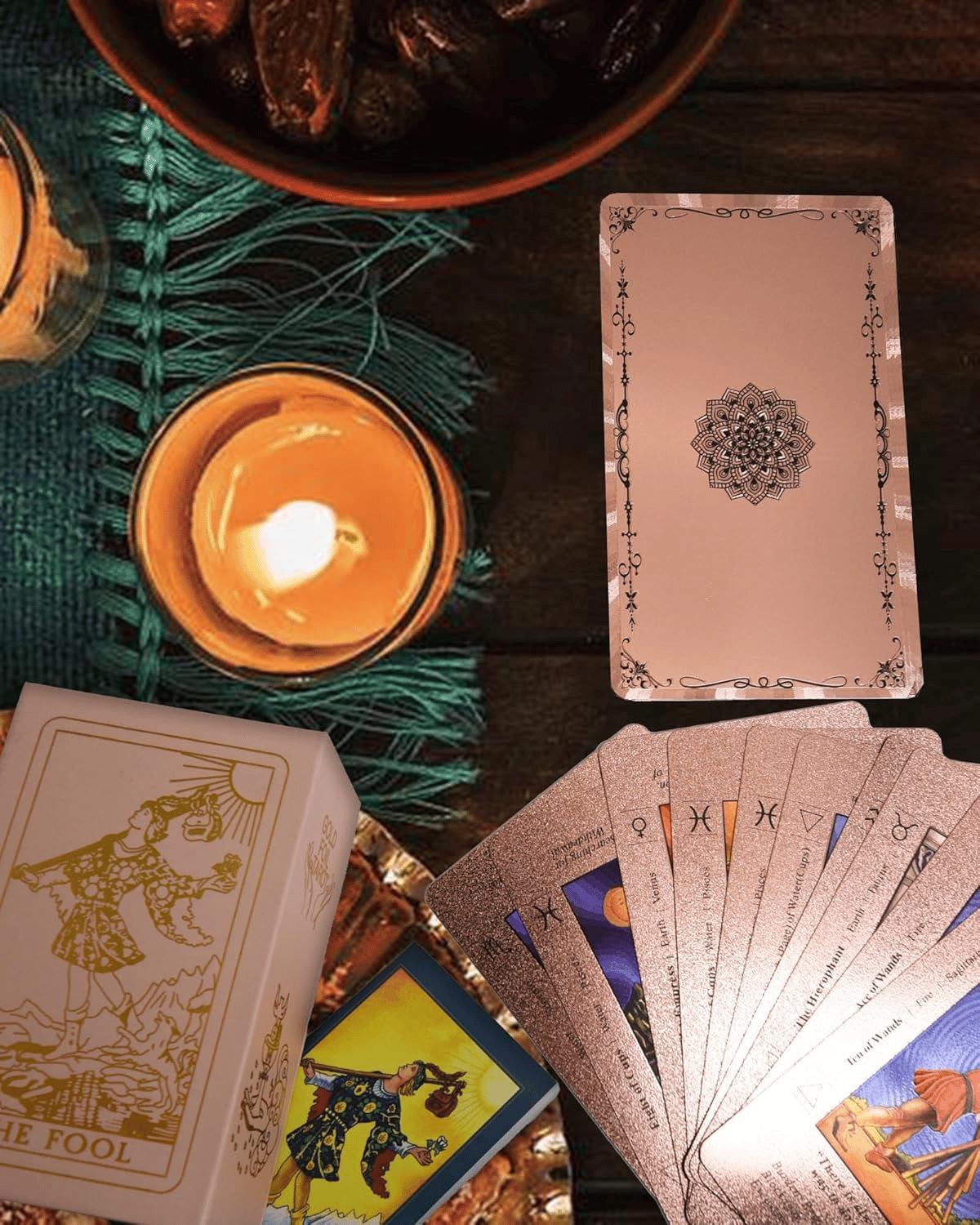 Witchy Cauldron Rose Gold Tarot Cards 🏆
