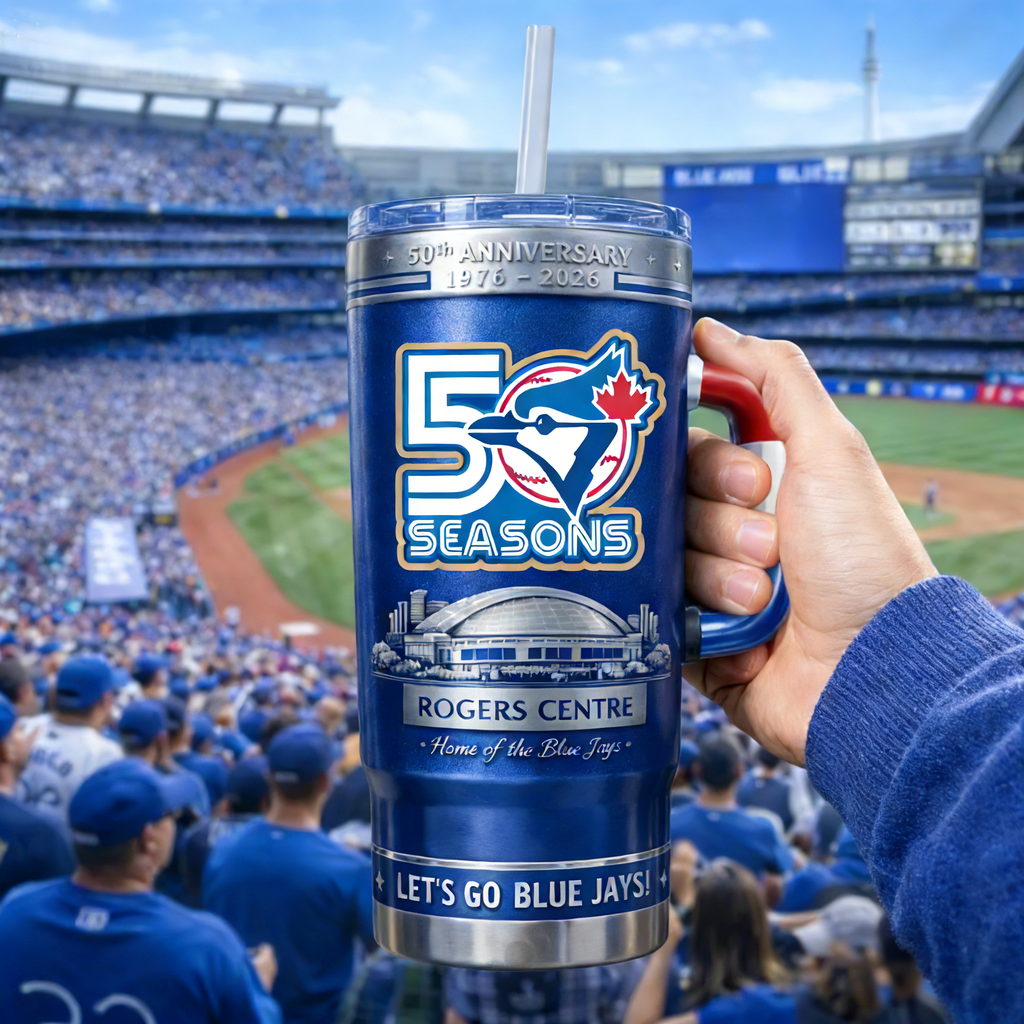 Toronto Blue Jays 50th Anniversary Tumbler Cup💋