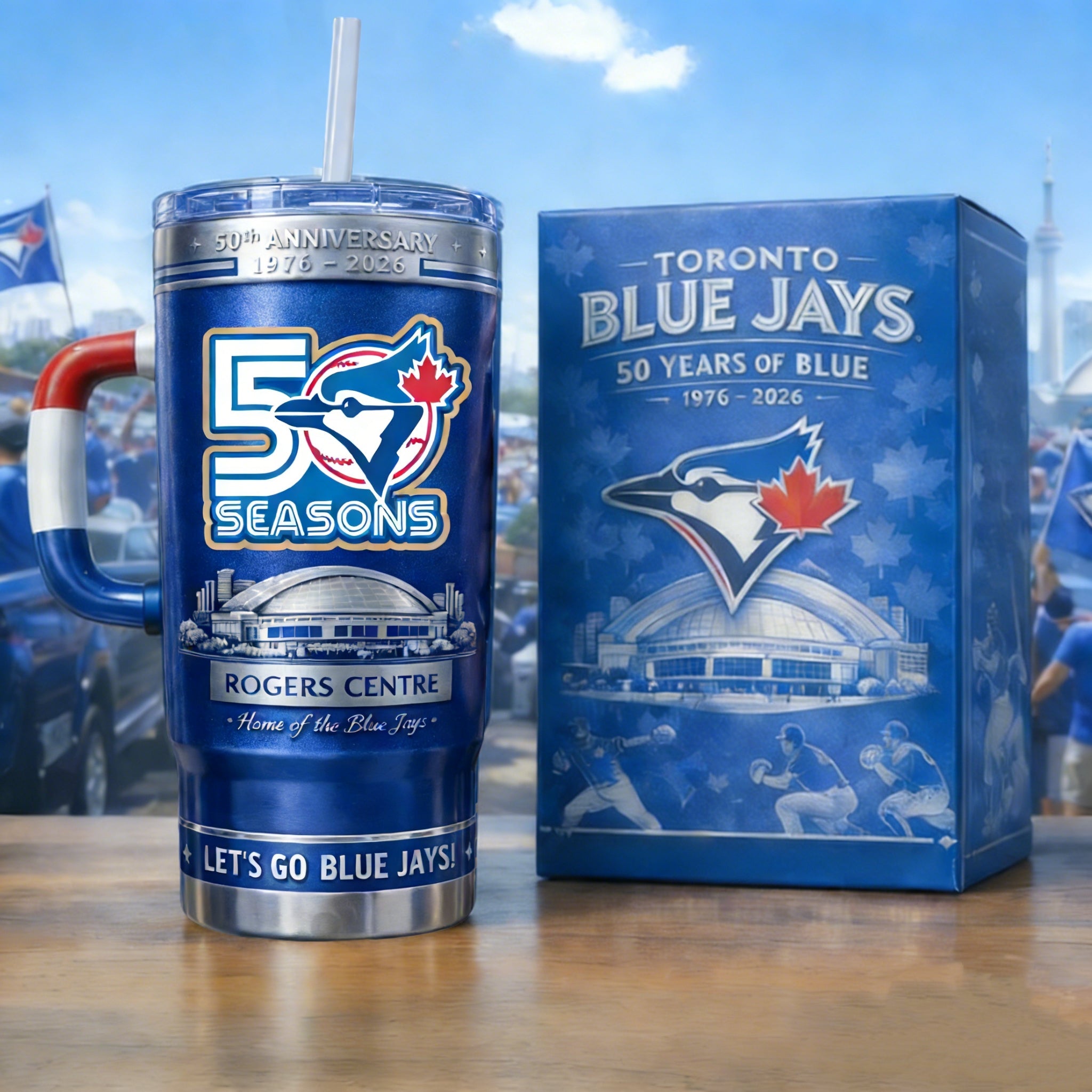 Toronto Blue Jays 50th Anniversary Tumbler Cup💋