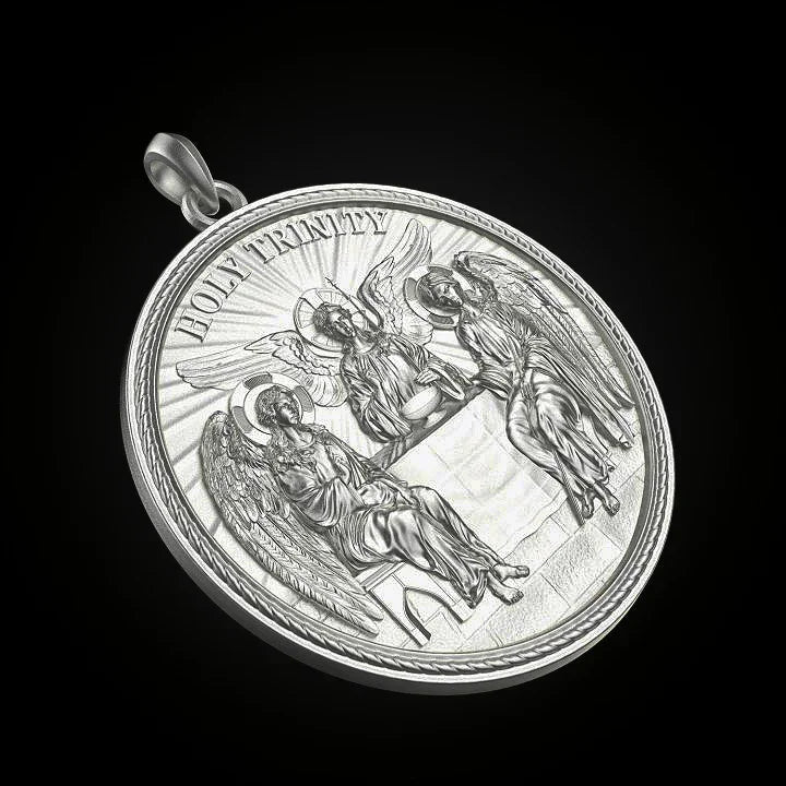 Holy Trinity S925k Silver Round Necklace