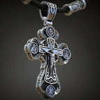 Two-Sided Devotional Cross - Jesus & Mary in 925 Silver - Wearable Faith