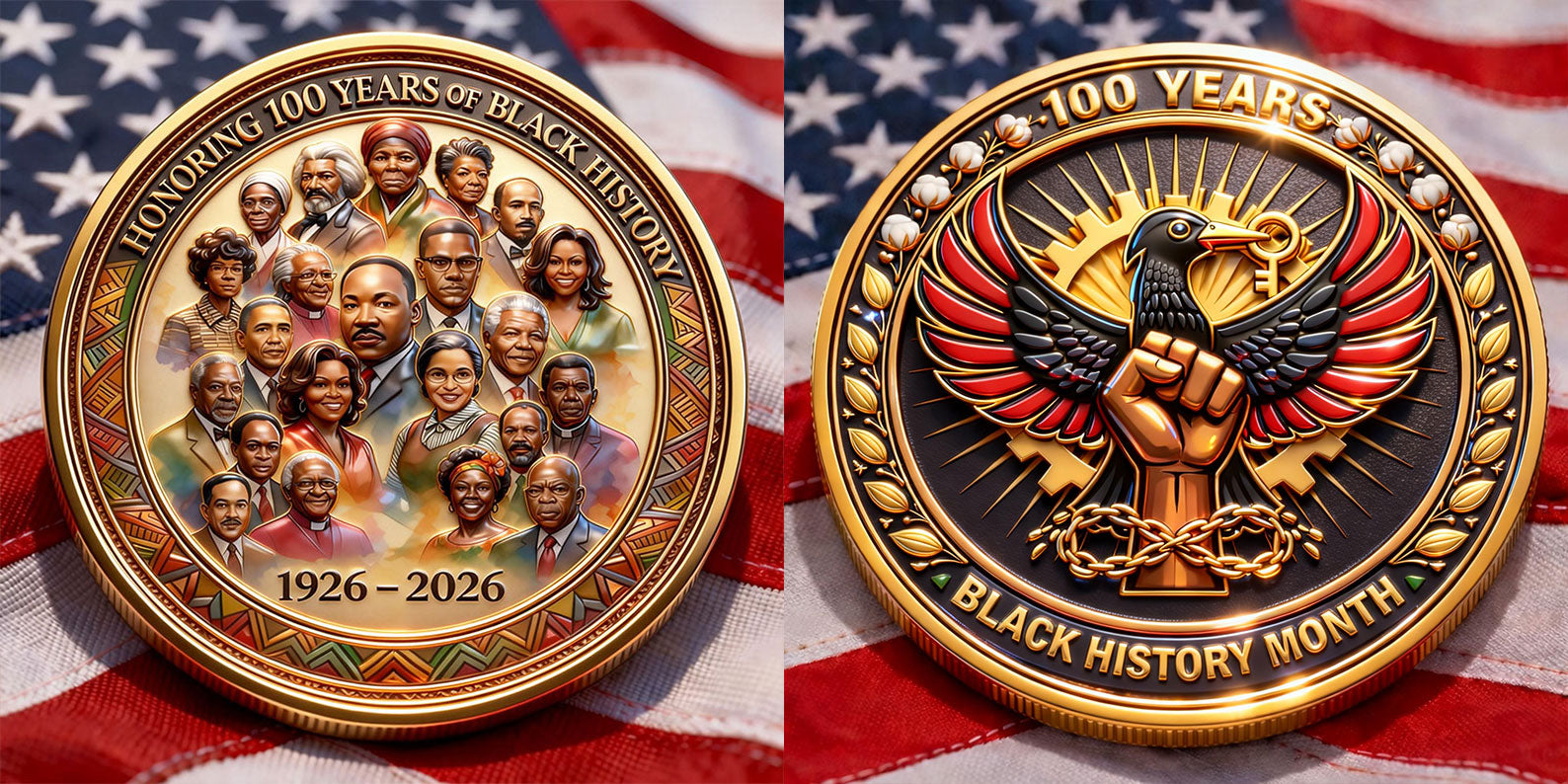 Black History Month Centennial Commemorative Coin (1926–2026)🔥