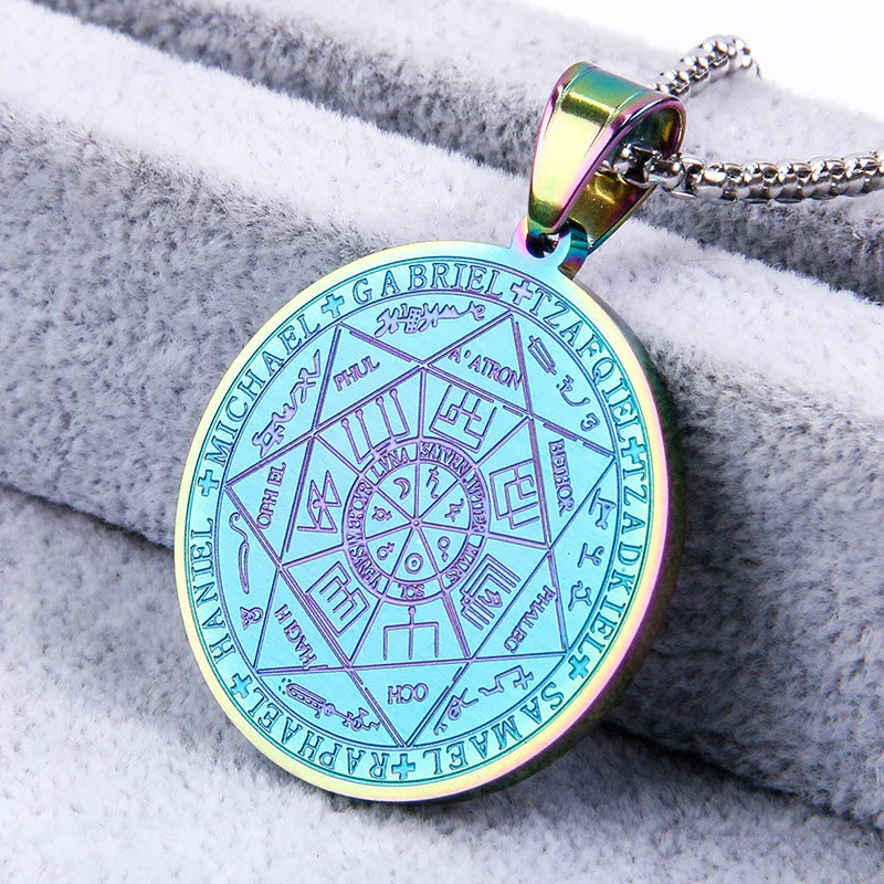 Seal 7 Archangel Pendants Protection Amulet Against Evil Eyes, Curses, Spells