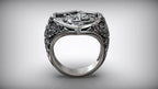 S925K Silver St. George Defeat the Dragon Ring