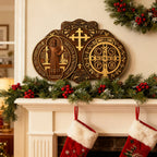 St. Benedict's Exorcism Medal Christian Exorcism Plaque - Wall Decor