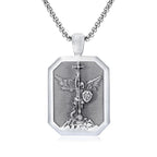 St.Michael Archangel Necklace guardian angel patron saint of paratroopers police military paramedics firemen Michael talisman protection