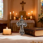 Two-Sided Devotional Cross - Jesus & Mary in 925 Silver - Wearable Faith