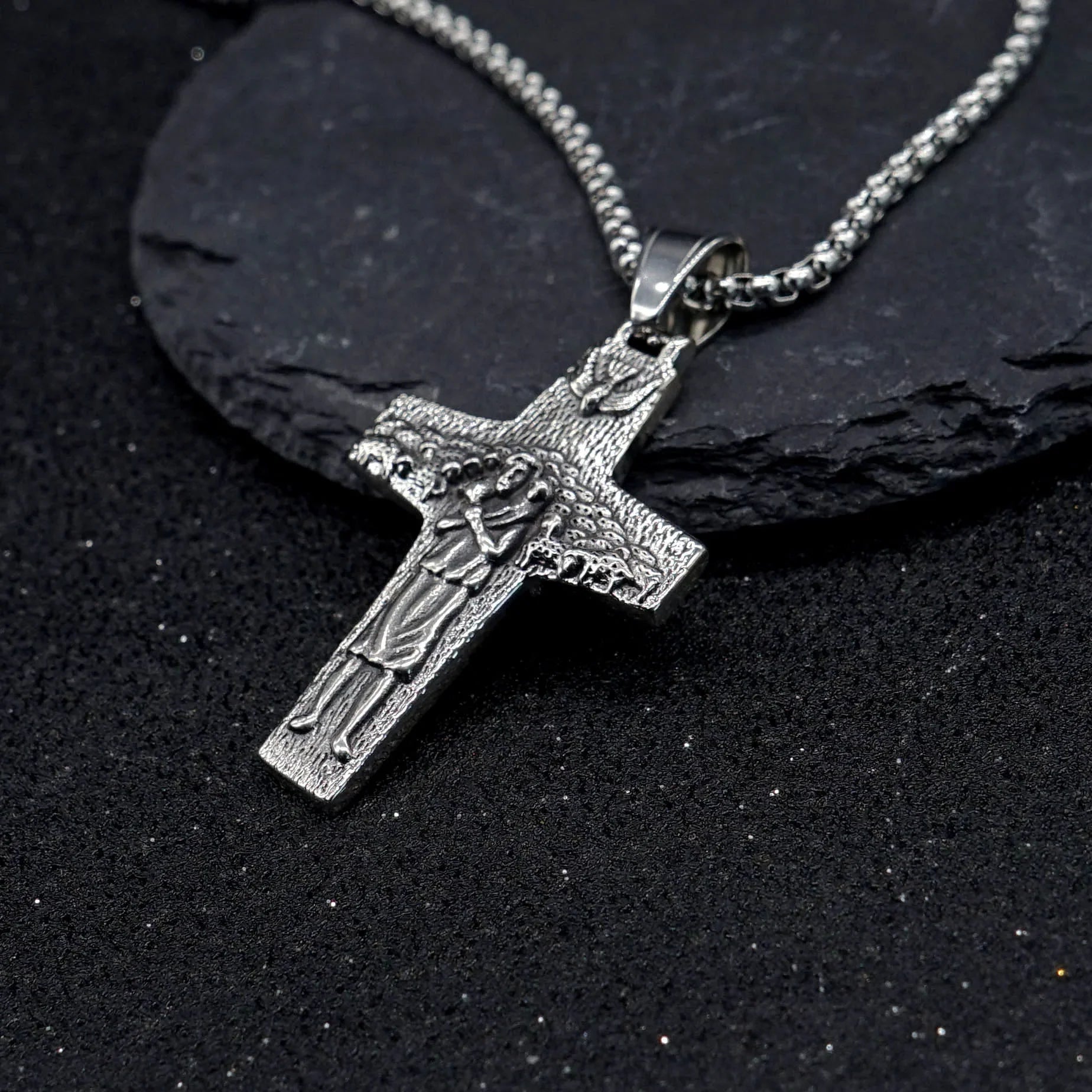 Good Shepherd · Stainless Steel Cross Necklace
