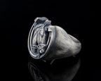 Lucky Horseshoe Horse Head Ring