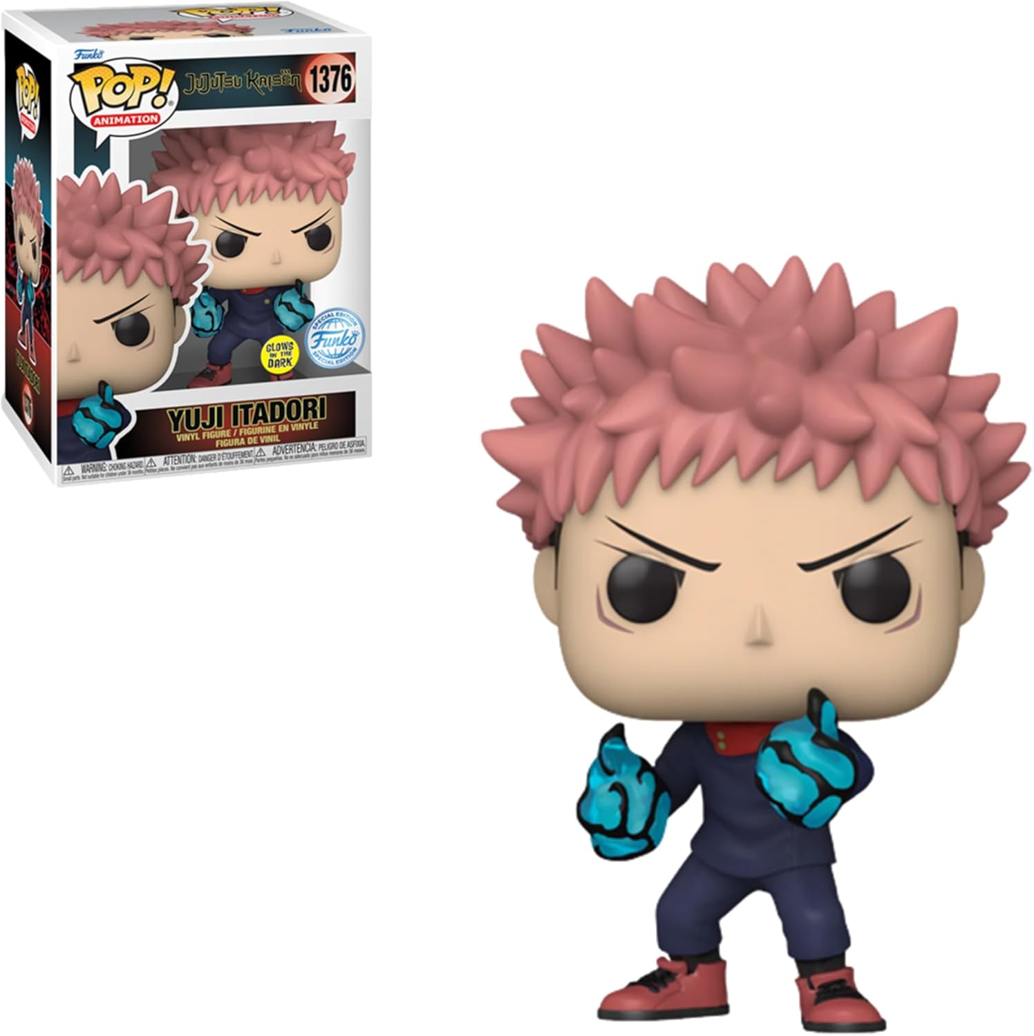 Funko - Jujutsu Kaisen - Yuji Div Fist GITD Pop! Vinyl Figure AAA Exc.🔥