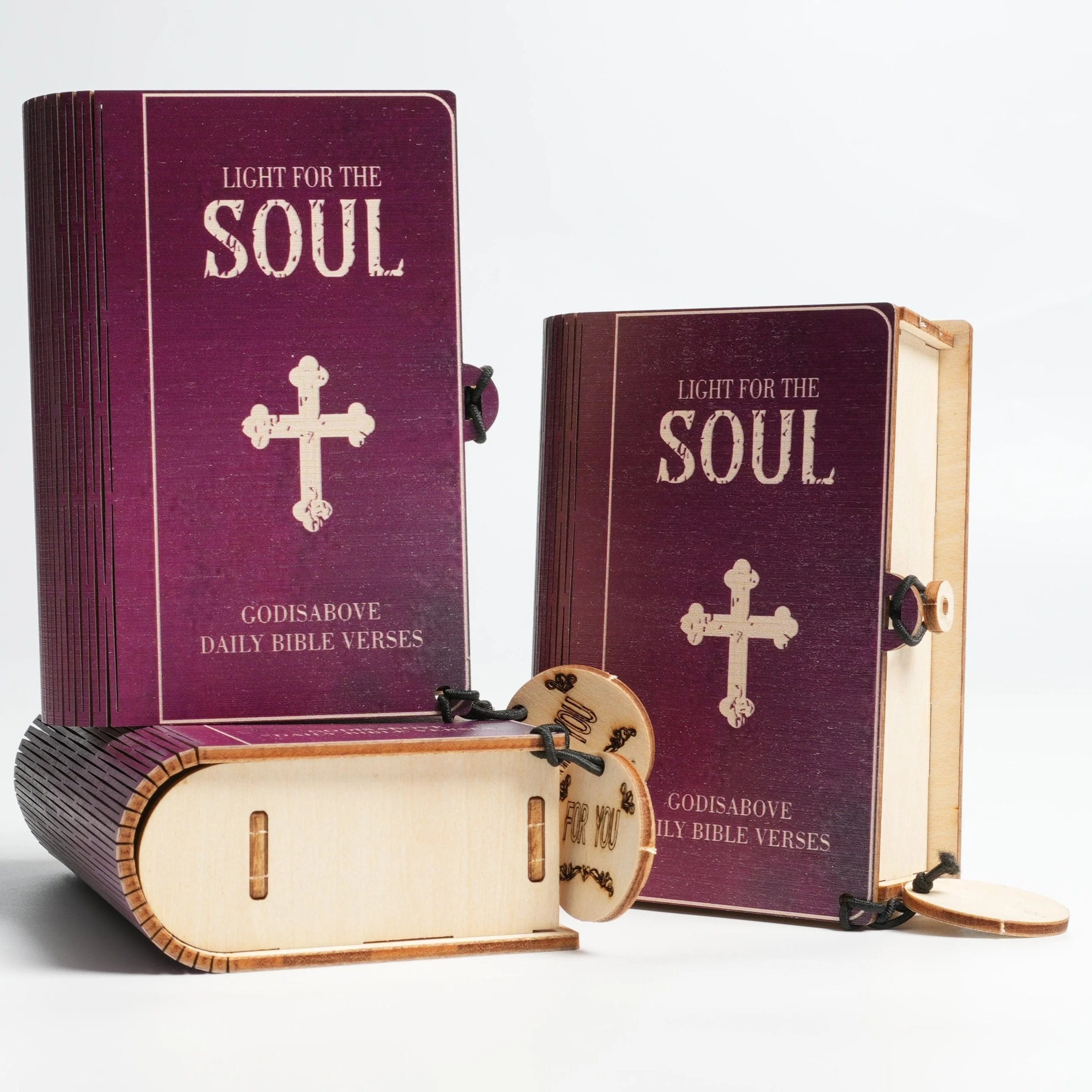 ✝️Handmade Wooden Bible Verses Box - Daily Bible Verses✨️