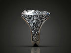 925K Sterling Silver St. Christopher and the Holy Child Jesus Sterling Silver Stamp Ring