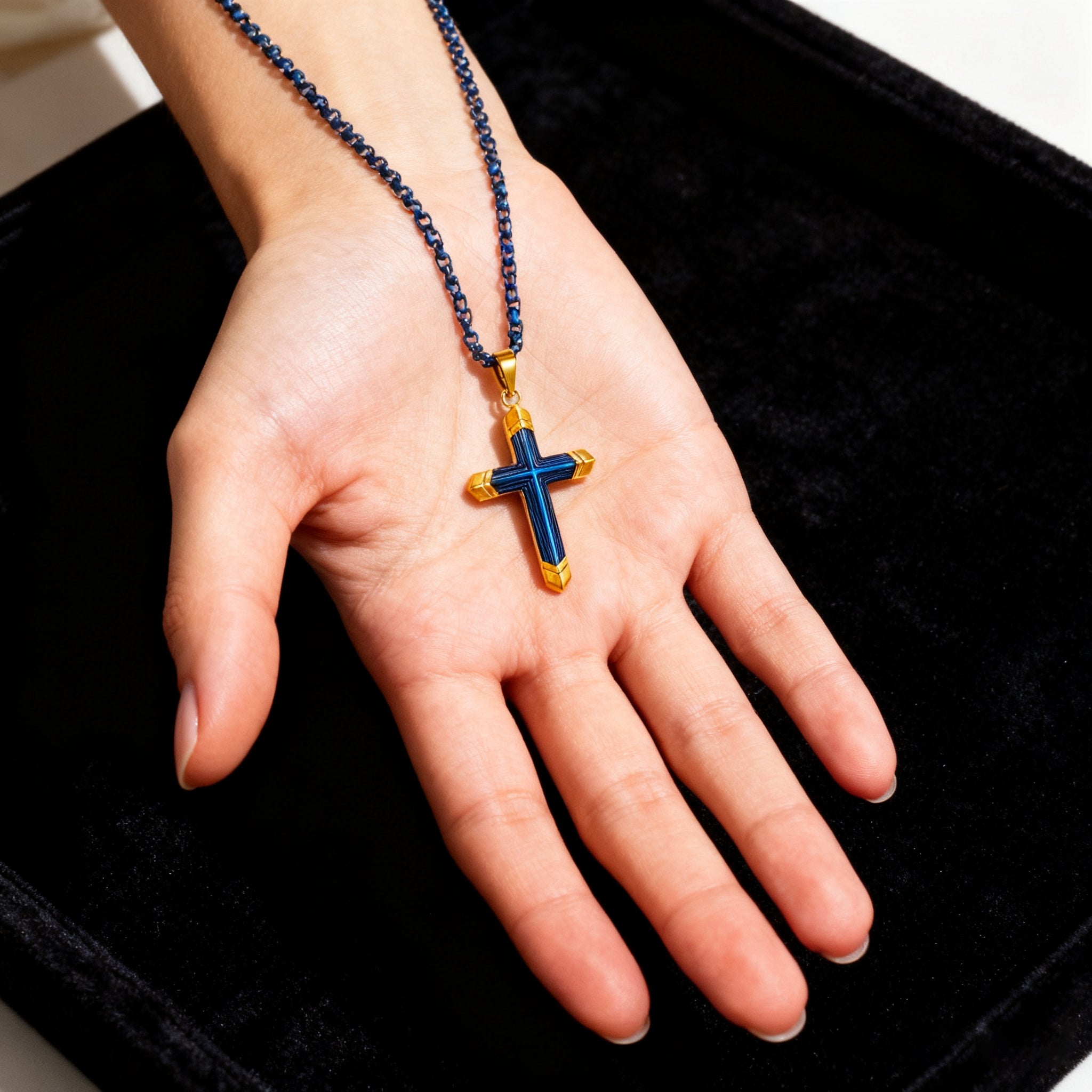 Titanium Steel 18K Gold Cross Necklace | A Christian Emblem of Faith and a Fashion Statement