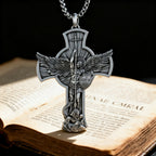 New titanium steel/S925K silver Archangel St. Michael necklace