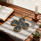 Baroque Style Crucifix Pendant with Jesus and the Four Archangels – A Symbol of Faith and Divine Protection