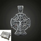 Double Sided 925 Sterling Silver Religious Pendant - Crucifixion of Christ & St. Michael Medal - Choose from 5 Chain Styles - Free Polishing Cloth