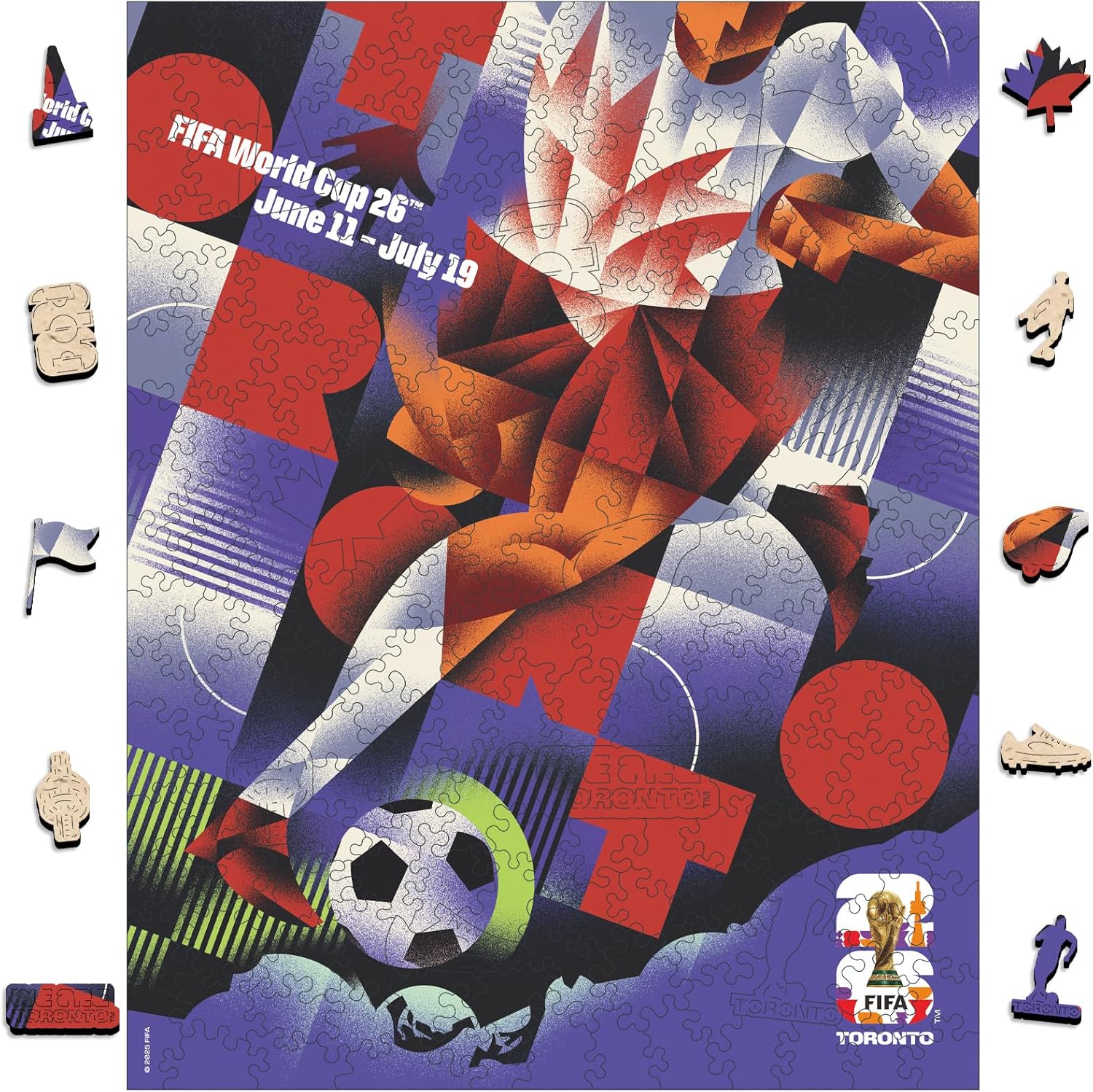 FIFA 2026 World Cup Mascots Wooden Jigsaw Puzzle - Maple, Zayu, Clutch Collectible🔥