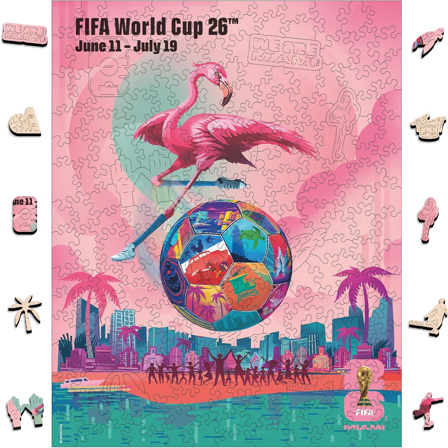 FIFA 2026 World Cup Mascots Wooden Jigsaw Puzzle - Maple, Zayu, Clutch Collectible🔥