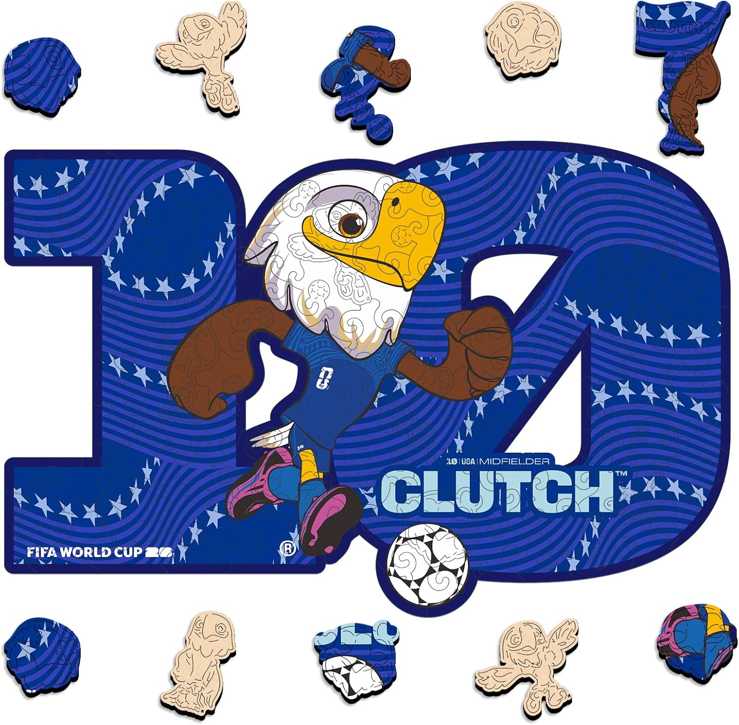 FIFA 2026 World Cup Mascots Wooden Jigsaw Puzzle - Maple, Zayu, Clutch Collectible🔥