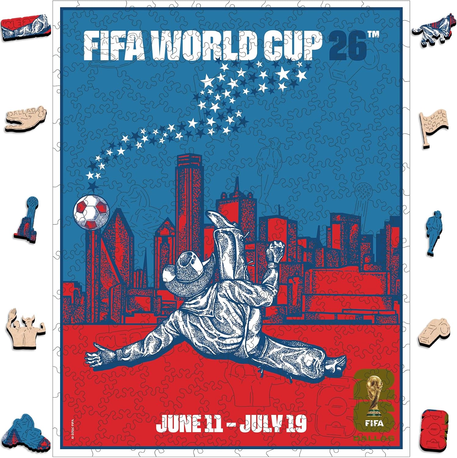 FIFA 2026 World Cup Mascots Wooden Jigsaw Puzzle - Maple, Zayu, Clutch Collectible🔥