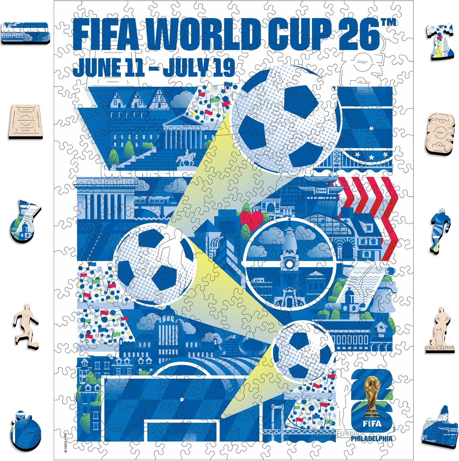 FIFA 2026 World Cup Mascots Wooden Jigsaw Puzzle - Maple, Zayu, Clutch Collectible🔥