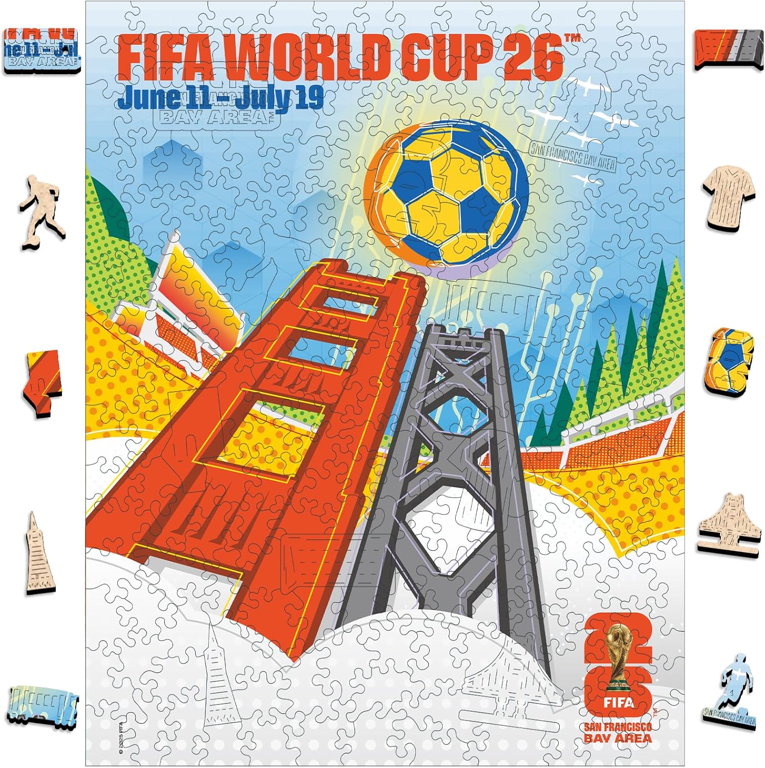 FIFA 2026 World Cup Mascots Wooden Jigsaw Puzzle - Maple, Zayu, Clutch Collectible🔥