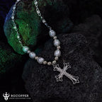 Women's Pearl Cross Necklace