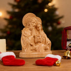 Holy Family Round Wooden Tabletop Ornament