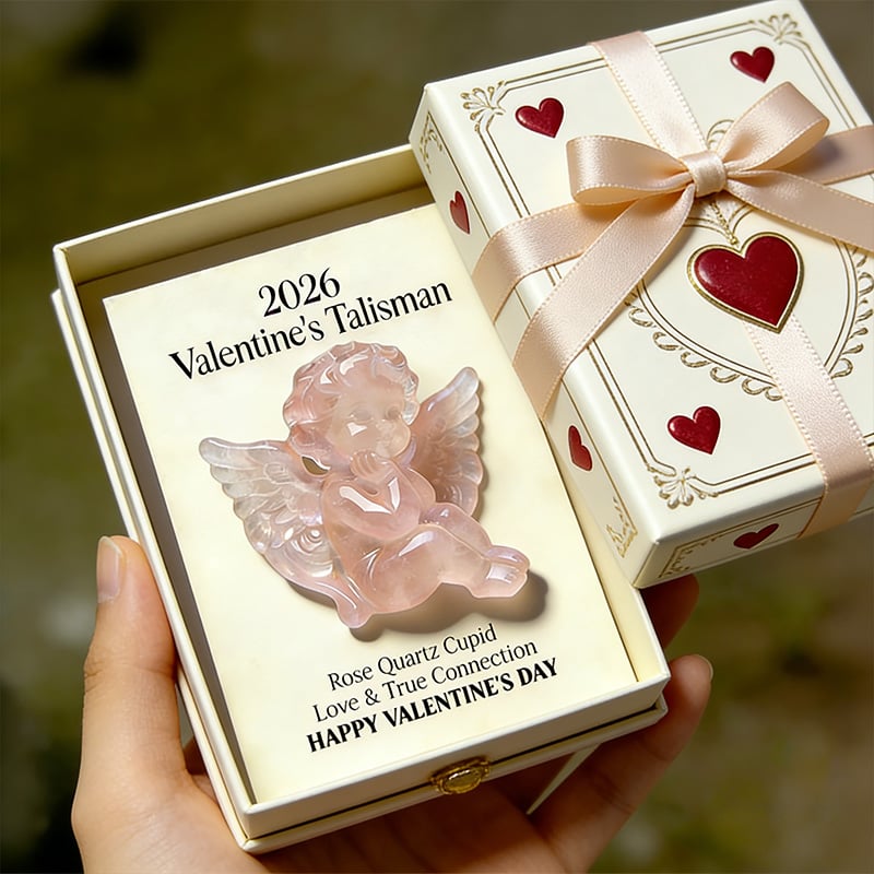 💘2026 Valentine's Hot Sale: Rose Quartz Cupid Pocket Gift🏆