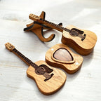 🎁Mini Cute Edition Wooden Guitar Plectrum Case🎸