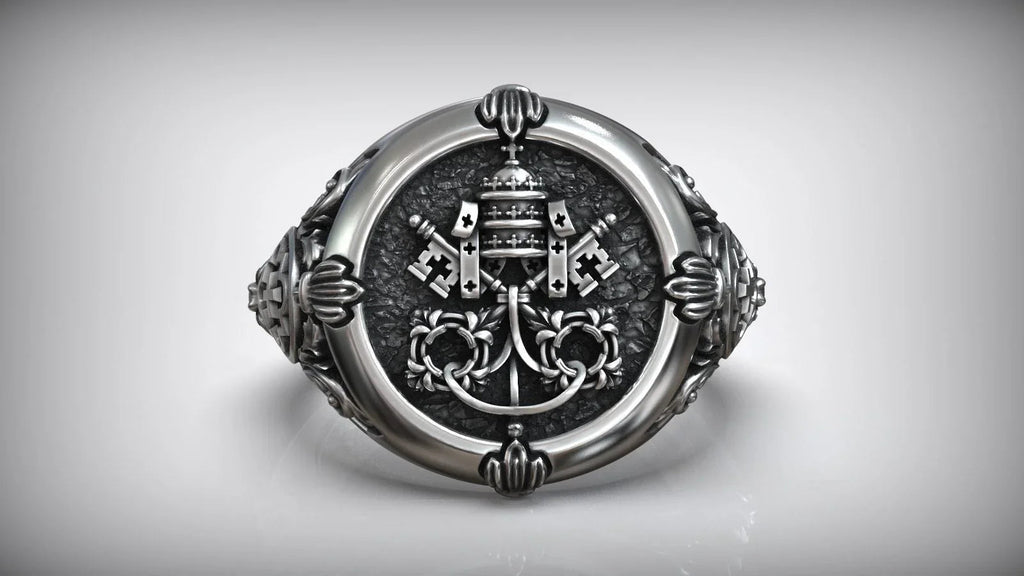 S925K Silver St. Peter's Key to Heaven Ring