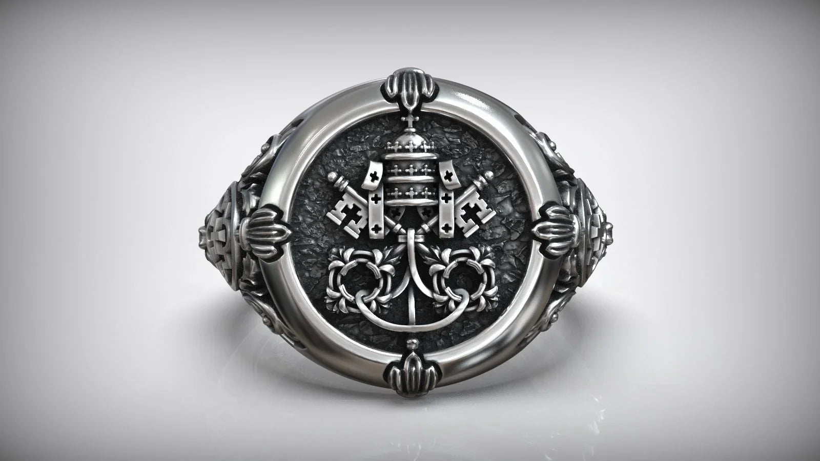 S925K Silver St. Peter's Key to Heaven Ring