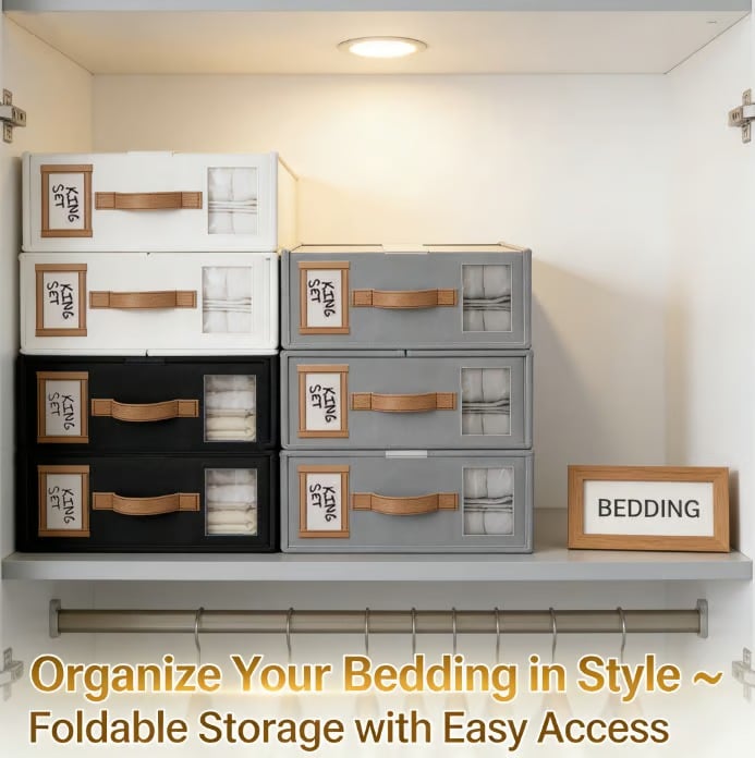 Foldable Sheet Storage Set – Keep Your Bedding Organized and Neat 🛏️✨