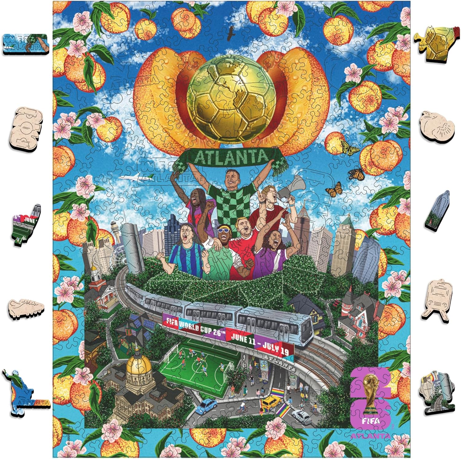 FIFA 2026 World Cup Mascots Wooden Jigsaw Puzzle - Maple, Zayu, Clutch Collectible🔥