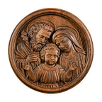 Holy Family Wooden Plaque: A Christian Symbol of Love, Faith, & Family