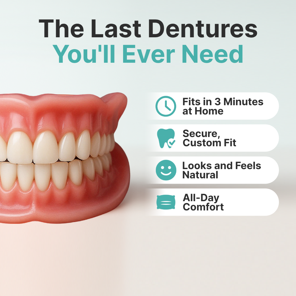 ROSOPL DENTURES-Boil-and-Bite Functional Denture, Self-fit at Home, Fully Adjustable for Narrow or Wide Arches💋