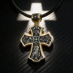 Holy Family of Mary Sacred Heart of Jesus IHS Double-Sided S925 Sterling Silver Cross