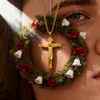 S925K Sandblasted Silver Jesus Crucifix Pendant