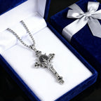 St. Benedict Exorcism Cross Necklace - Bless you and your family